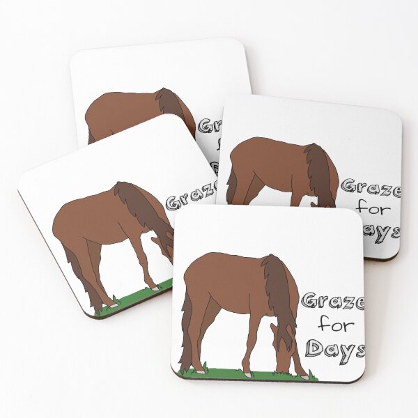 Item preview, "Graze For Days" Chestnut Horse Grazing designed and sold by Abby Art Studio.