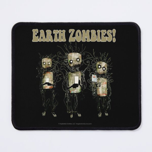 Item preview, Earth Zombies With Square Heads - For DARK Backgrounds designed and sold by The Imagination Source™.