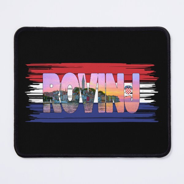Item preview, ROVINJ - Croatia Sunset over Old Town with Flag designed and sold by Adam Gormley.