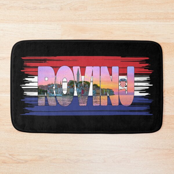 Item preview, ROVINJ - Croatia Sunset over Old Town with Flag designed and sold by Adam Gormley.