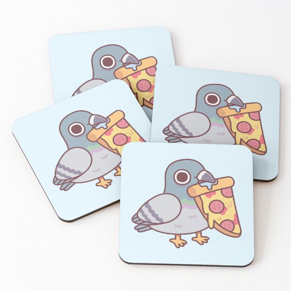 Item preview, Cute Pigeon With Pepperoni Pizza Slice designed and sold by rustydoodle.