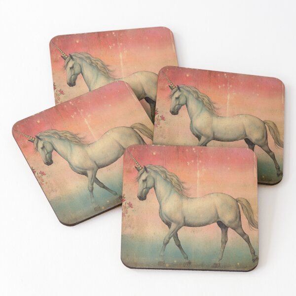 Item preview, Vintage Retro Grungy Colorful Whimsical Unicorn  designed and sold by AmandaArcane.