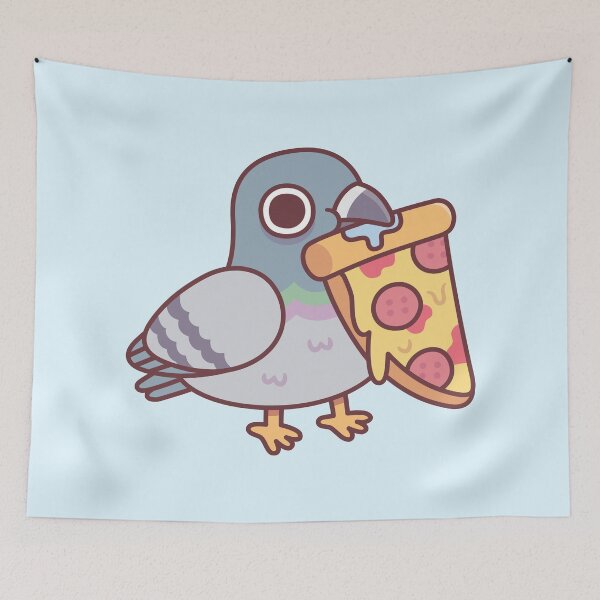 Item preview, Cute Pigeon With Pepperoni Pizza Slice designed and sold by rustydoodle.