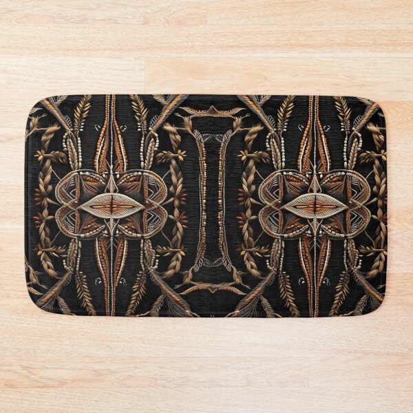 Item preview, A native ancient shield in rustic fabric rope imitation texture country style designed and sold by Carlos Gudino.