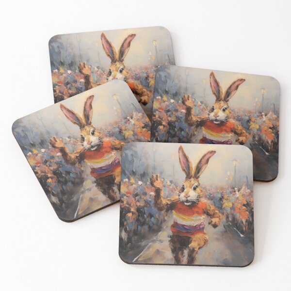 Item preview, Marathon Runner Rabbit (Style 3) designed and sold by Samuelsboro.