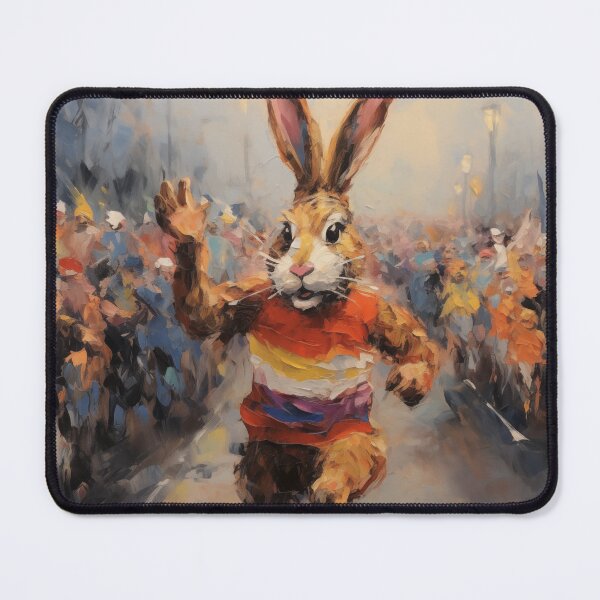 Item preview, Marathon Runner Rabbit (Style 3) designed and sold by Samuelsboro.
