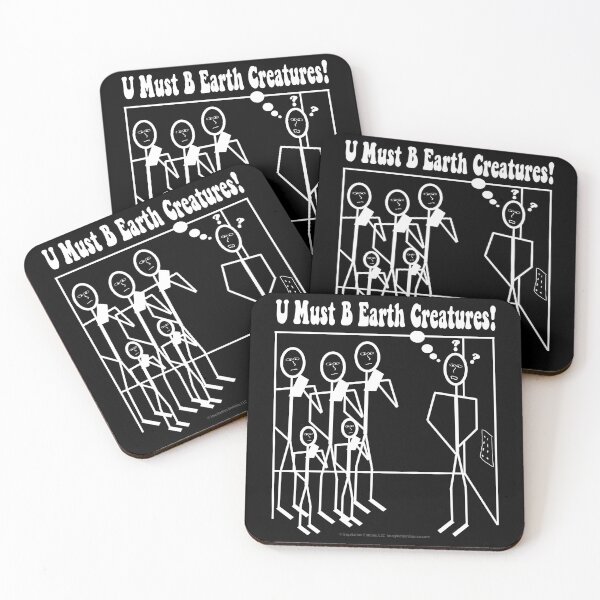 Item preview, U Must B Earth Creatures? - For DARK Backgrounds designed and sold by The Imagination Source™.