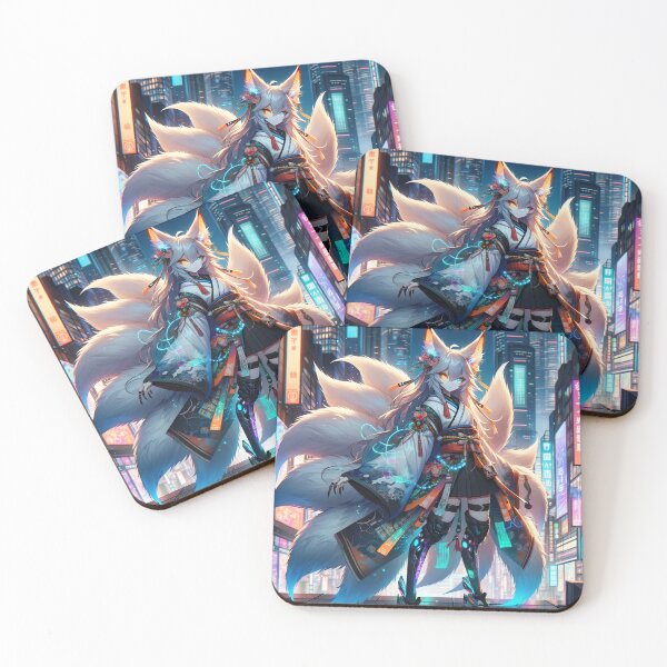 Item preview, Neon Kitsune: Cyberpunk Elegance designed and sold by Art-of-AI.