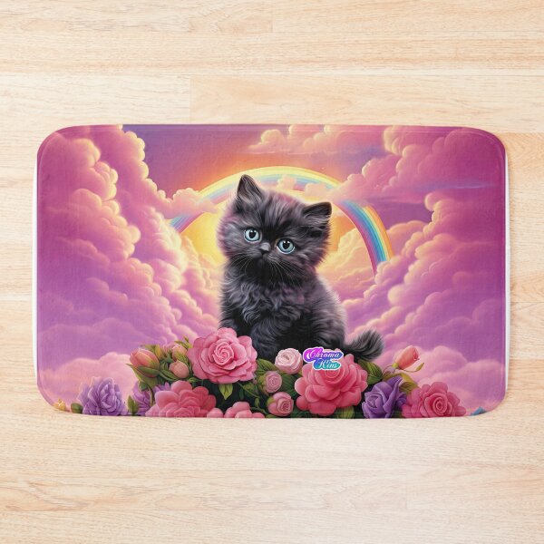 Item preview, Whimsical Y2K Rainbow Black Persian Kitten Collection: Magical Shirts, Stickers, and More! designed and sold by ChromaKins.