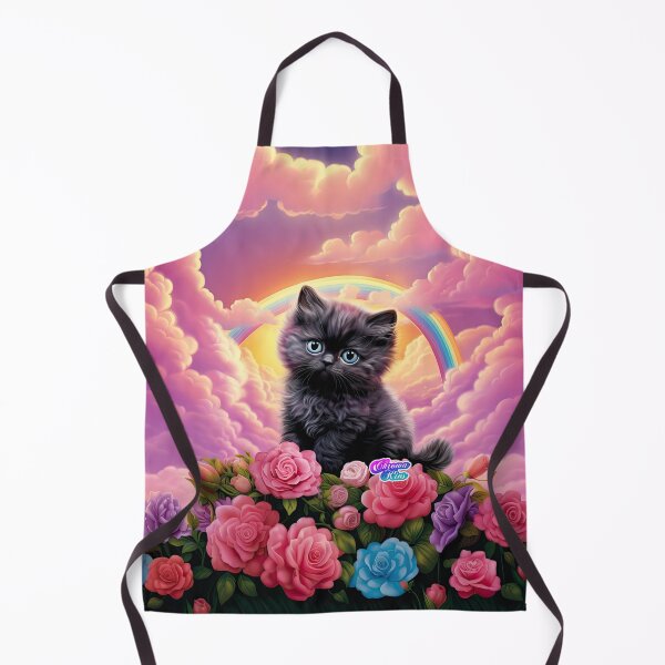 Item preview, Whimsical Y2K Rainbow Black Persian Kitten Collection: Magical Shirts, Stickers, and More! designed and sold by ChromaKins.