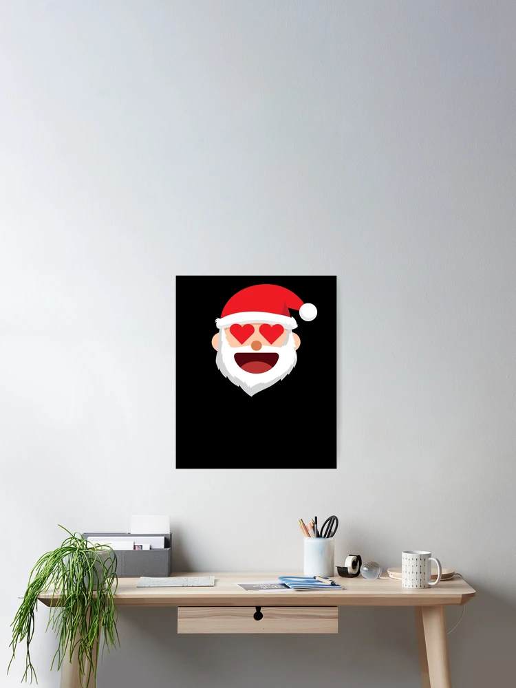 Imagen 2 de 3, Póster con la obra Santa Emoticons Heart Eyes In Love Christmas Emoticon Gear, diseñada y vendida por DynamicDesign.