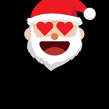 Imagen de la obra Santa Emoticons Heart Eyes In Love Christmas Emoticon Gear de DynamicDesign