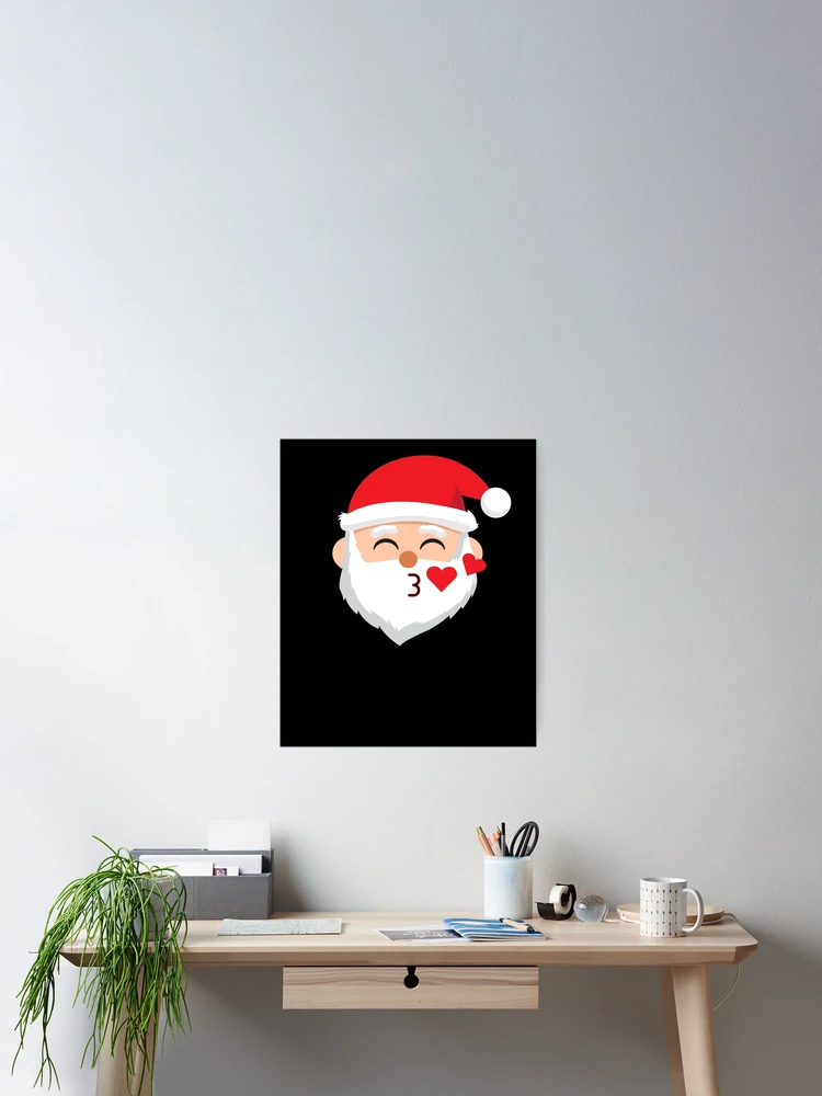 Imagen 2 de 3, Póster con la obra Santa Emoticons Blowing Kisses Funny Christmas Emoticon Gear, diseñada y vendida por DynamicDesign.