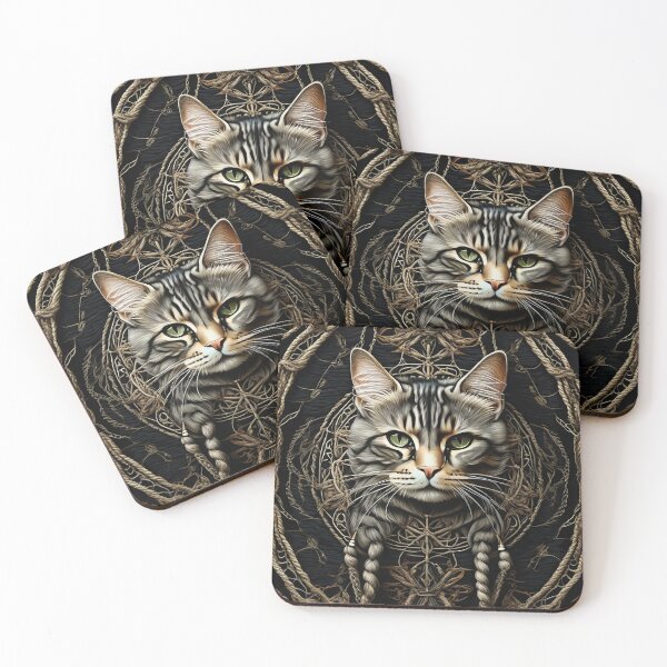 Item preview, Amazing vintage cat in rustic rope texture country style designed and sold by Carlos Gudino.