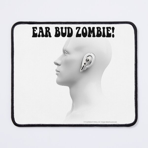 Item preview, Earbud Zombie - Mannequin - For Light Backgrounds designed and sold by The Imagination Source™.