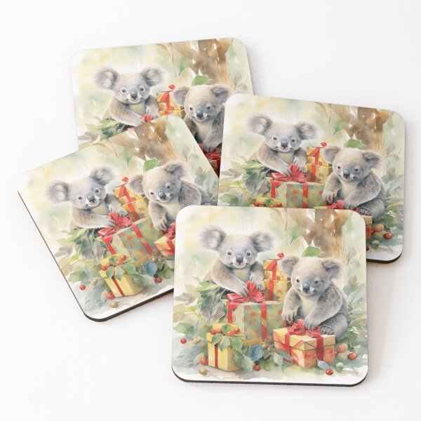 Item preview, Christmas Koalas (Watercolor style 2) designed and sold by Samuelsboro.