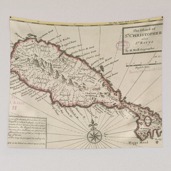 Item preview, Vintage Map of Saint Kitts (1732) designed and sold by BravuraMedia.