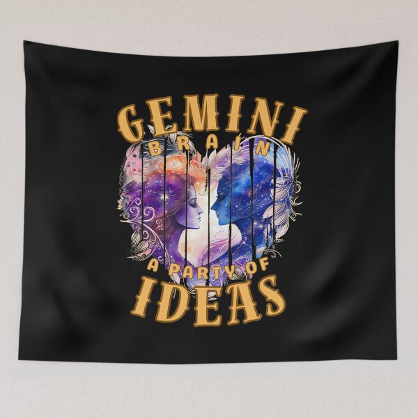 Item preview, Gemini Brain: A Party Of Ideas. gemini funny designed and sold by ZodiacWonders.