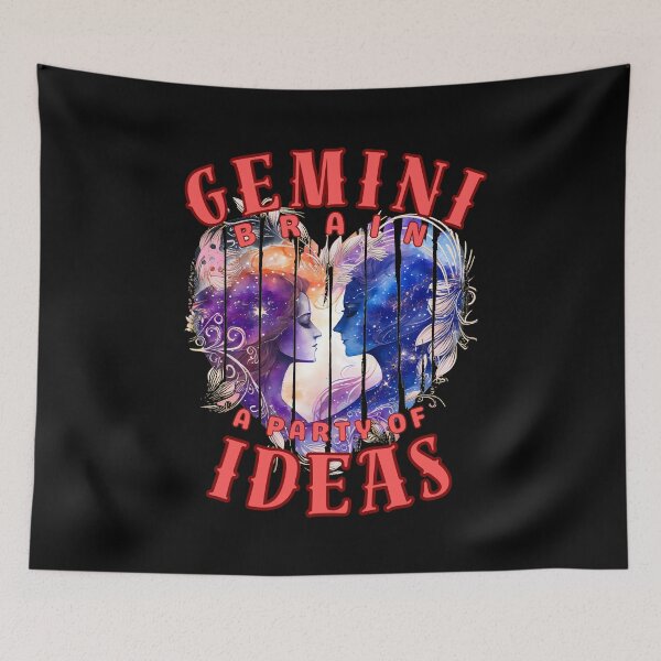 Item preview, Gemini Brain: A Party Of Ideas. gemini june designed and sold by ZodiacWonders.