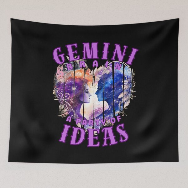 Item preview, Gemini Brain: A Party Of Ideas. gemini season designed and sold by ZodiacWonders.