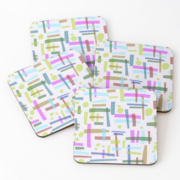Item preview, Funky neon asymmetrical blocks with texture overlay designed and sold by FrancesPoff.