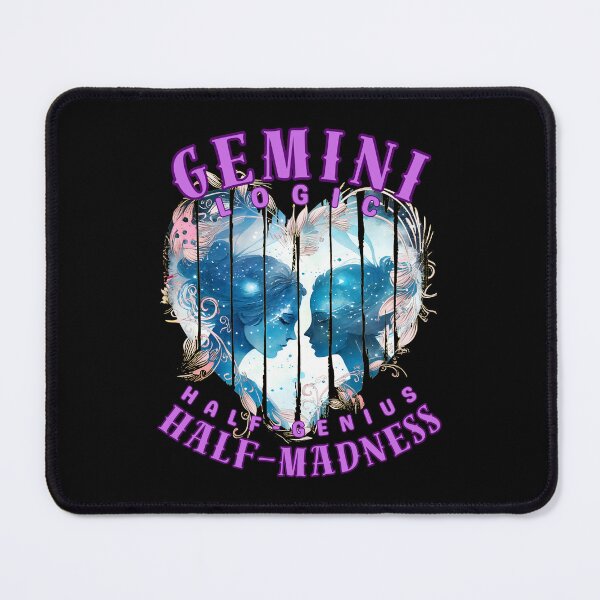 Item preview, Gemini Logic: Half-Genius, Half-Madness. gemini constellation designed and sold by ZodiacWonders.