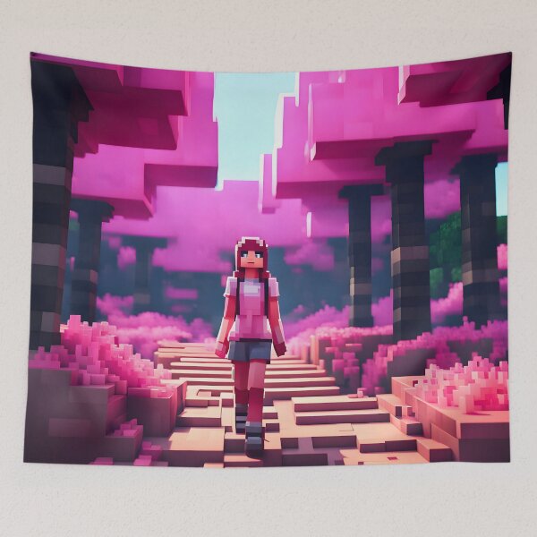 Item preview, Pink Girl in Pixel Art, Forest Stroll designed and sold by PlanetMarker.