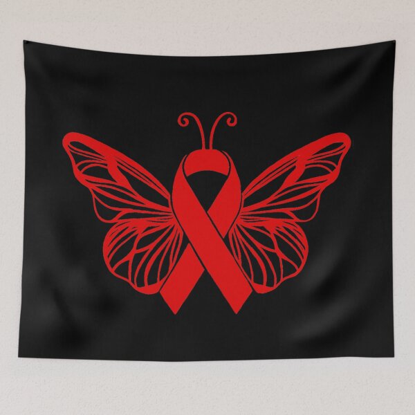 Aperçu de l'œuvre Ruban De Sensibilisation Papillon Rouge créée et vendue par CaitlynConnor.