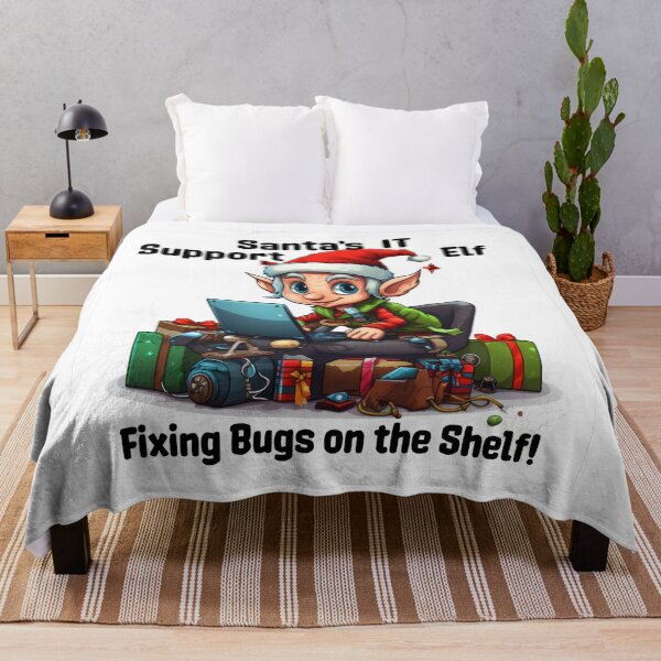 Item preview, Santa's IT Support Elf - Fixing Bugs on the Shelf! designed and sold by duke818.