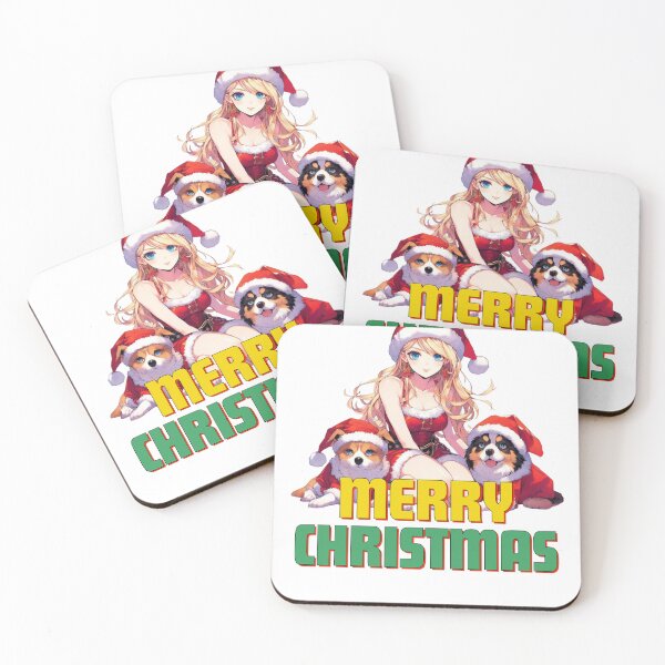 Item preview, Mrs. Santa with Cute Dogs,Anime X'mas,Merry Christmas,X'mas designed and sold by 1SINGHA.