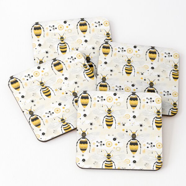 Item preview, modern bumble bees designed and sold by darkartsflowers.