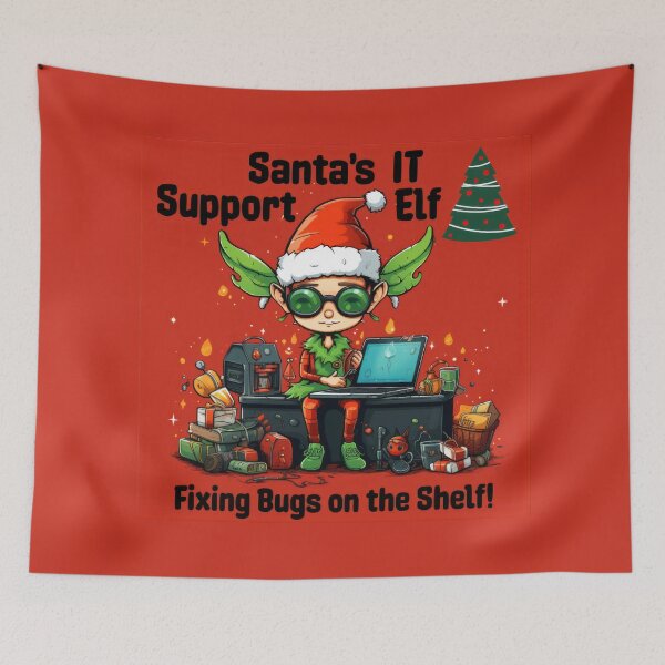 Item preview, Santa's IT Support Elf - Fixing Bugs on the Shelf! designed and sold by duke818.