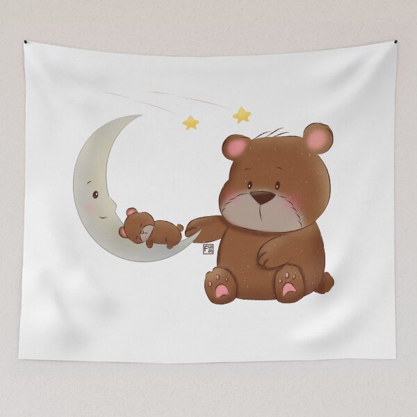 Item preview, Bear | Bear lovers - cute Bear live in the moon designed and sold by FennyWijayaMomo.