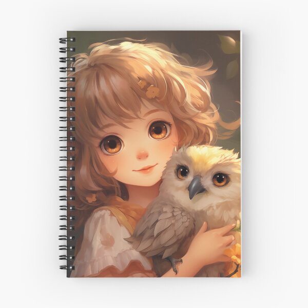Item preview, Anime Girl with Baby Owlet designed and sold by Dramaqueenbee.