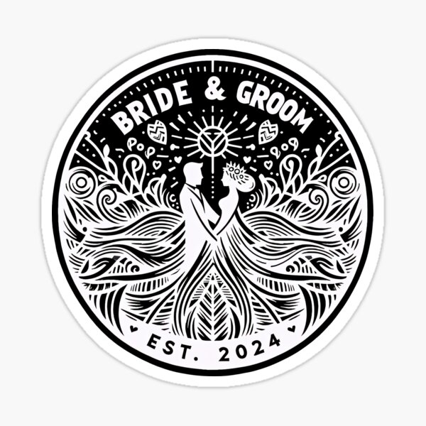 Item preview, Bride and Groom Est. 2024 designed and sold by MAPDDesigns.