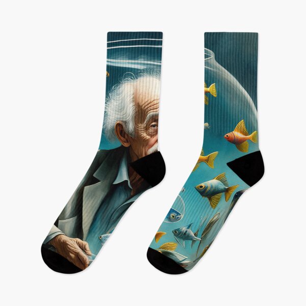 Item preview, Old Man and Fish - Surrealism Art designed and sold by joejiing.