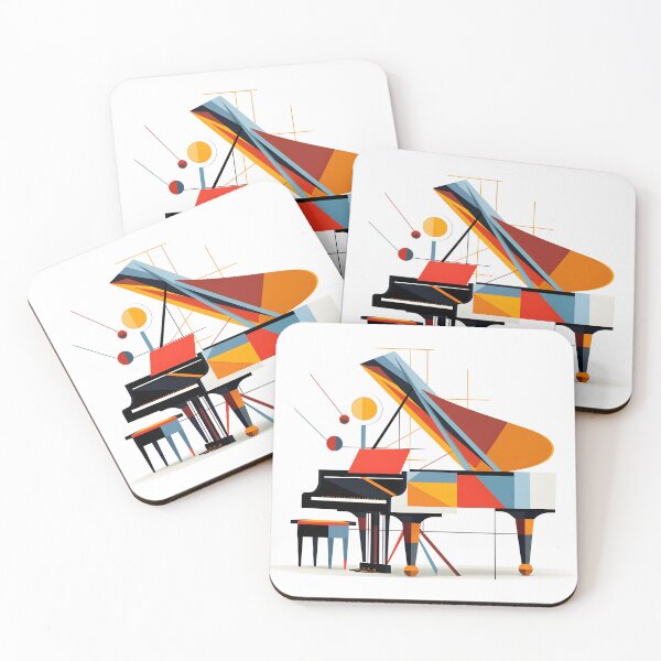 Item preview, Constructivism abstract piano print designed and sold by dcrc.