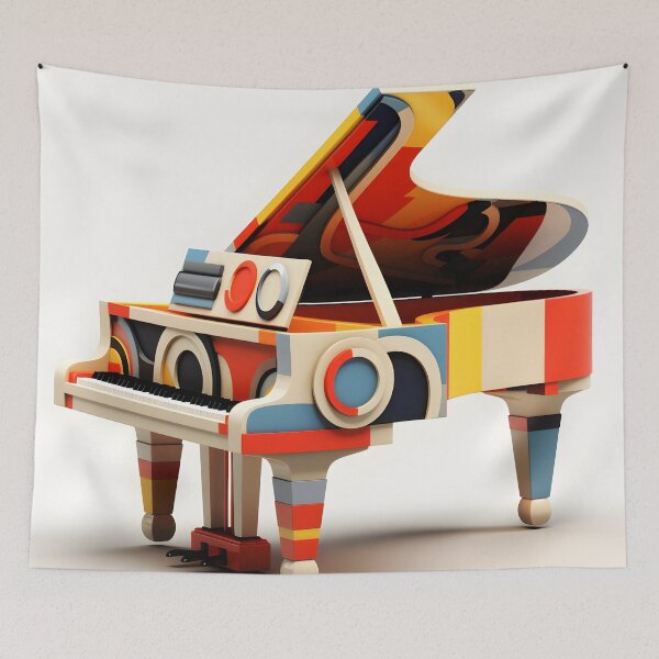 Item preview, constructivism abstract piano print designed and sold by dcrc.