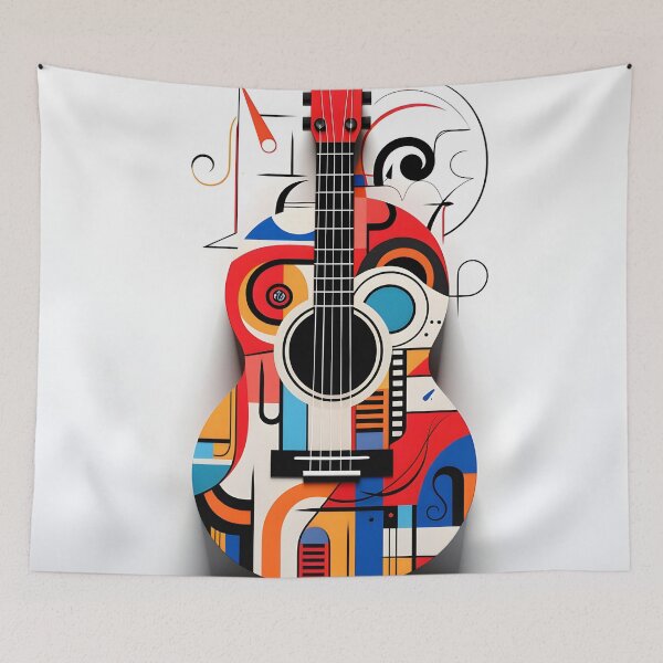 Item preview, constructivism abstract guitar print designed and sold by dcrc.