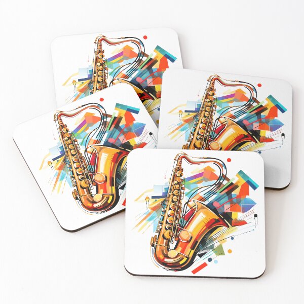 Item preview, constructivism abstract saxophone print designed and sold by dcrc.