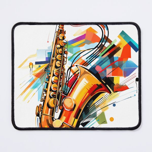 Item preview, constructivism abstract saxophone print designed and sold by dcrc.