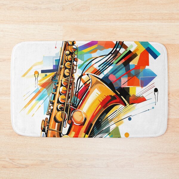 Item preview, constructivism abstract saxophone print designed and sold by dcrc.