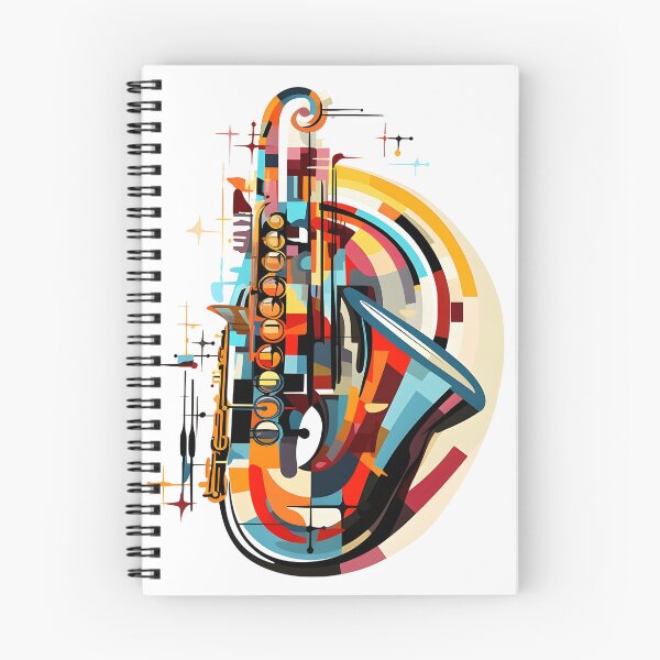 Item preview, constructivism abstract saxophone print designed and sold by dcrc.