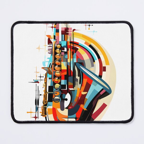 Item preview, constructivism abstract saxophone print designed and sold by dcrc.
