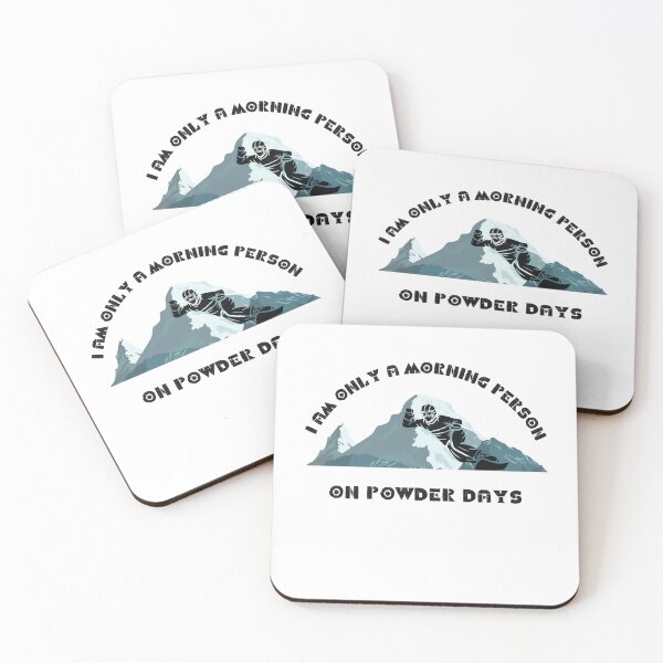 Item preview, I AM ONLY A MORNING PERSON ON POWDER DAYS designed and sold by zaliasdesigns.