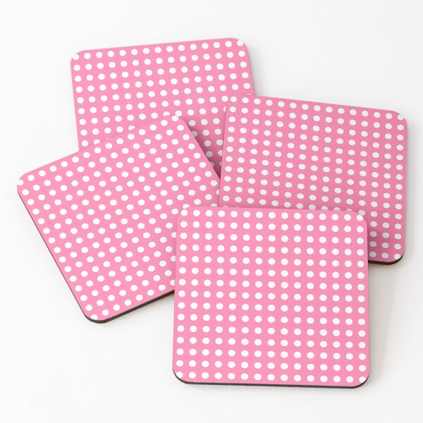 Item preview, White polka dots on pink designed and sold by PrettywithColor.
