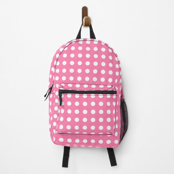 Item preview, White polka dots on pink designed and sold by PrettywithColor.
