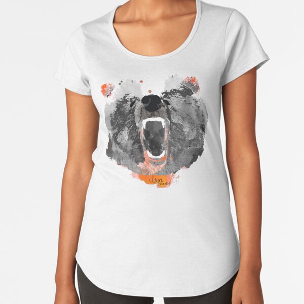 go bears! in black roaring bear Premium Scoop T-Shirt