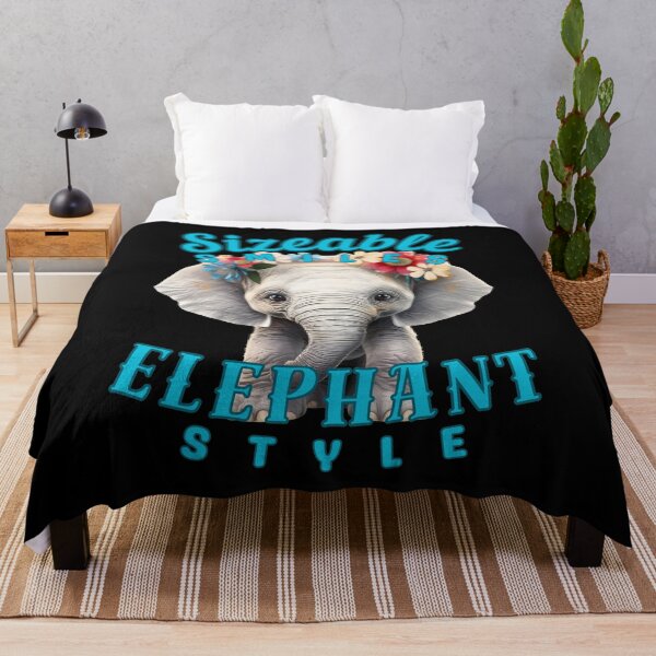 Aperçu de l'œuvre Sourires importants, style éléphant. adorable éléphant créée et vendue par ElephantVibes.