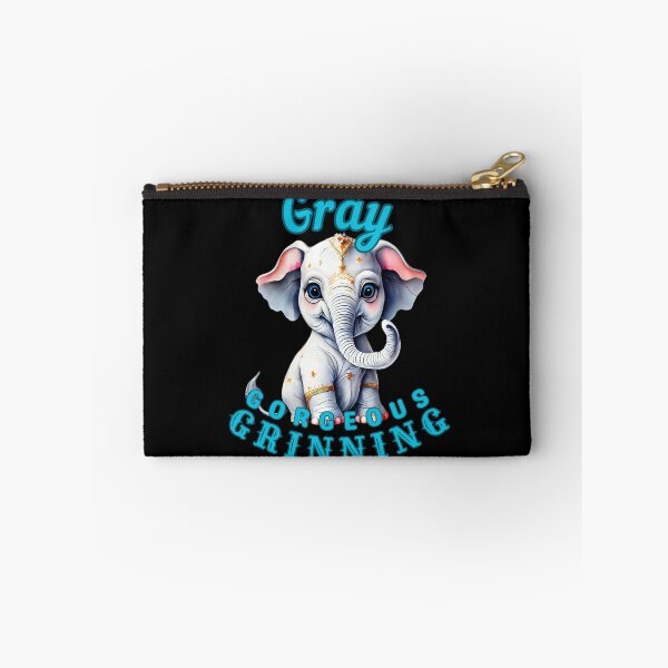 Item preview, Gray, Gorgeous, Grinning. funny elephant designed and sold by ElephantVibes.